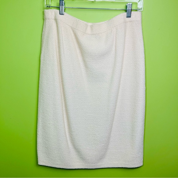 ST. JOHN 3 piece set Elegant Cream zip double breasted Jacket, skirt, blouse - Picture 13 of 13